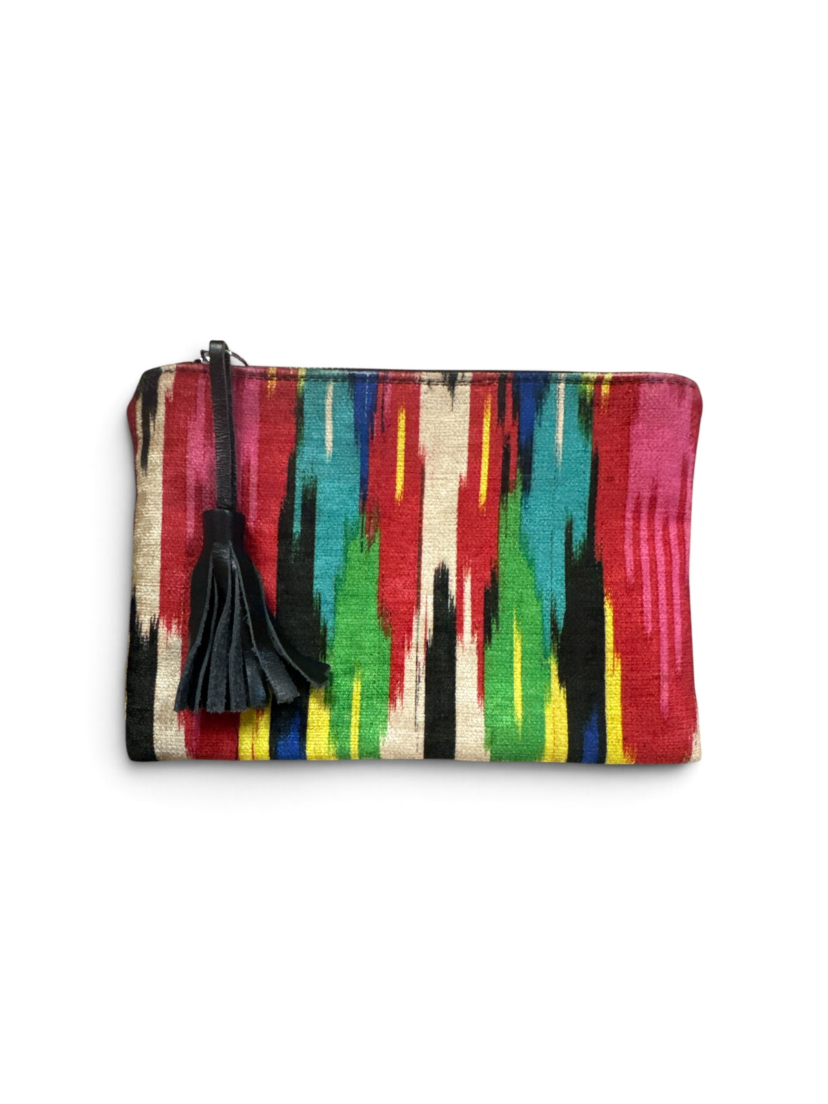 Glenda Gies | Tassel Pouch: MULTICOLOR IKAT