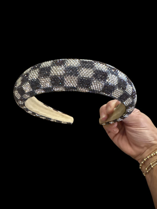 Rhinestone Checkered Headband