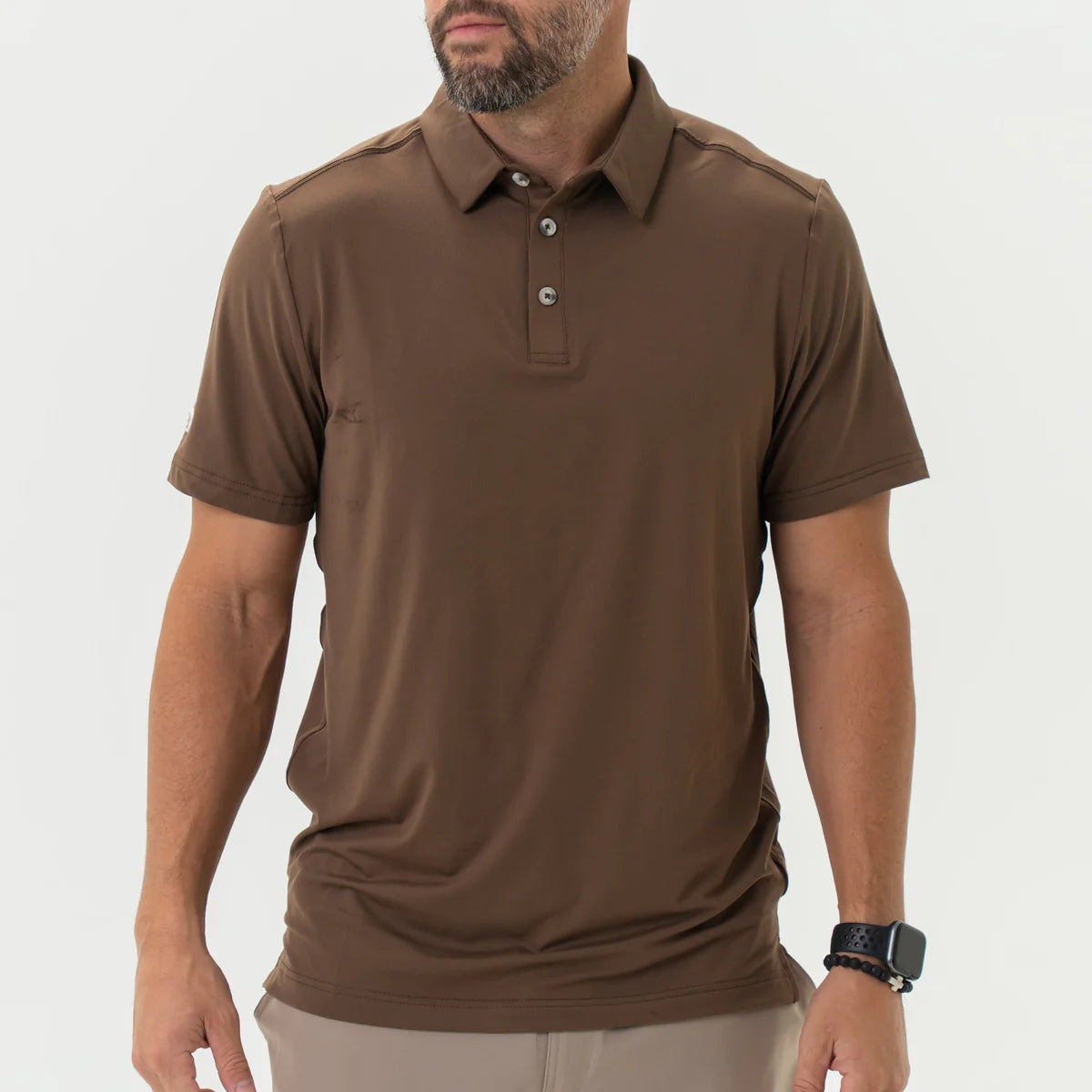 BURLEBO-Performance Polo-Adult-Heather Brown