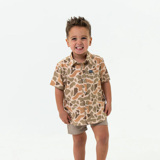 YOUTH-Performance Button Up-Venado Camo