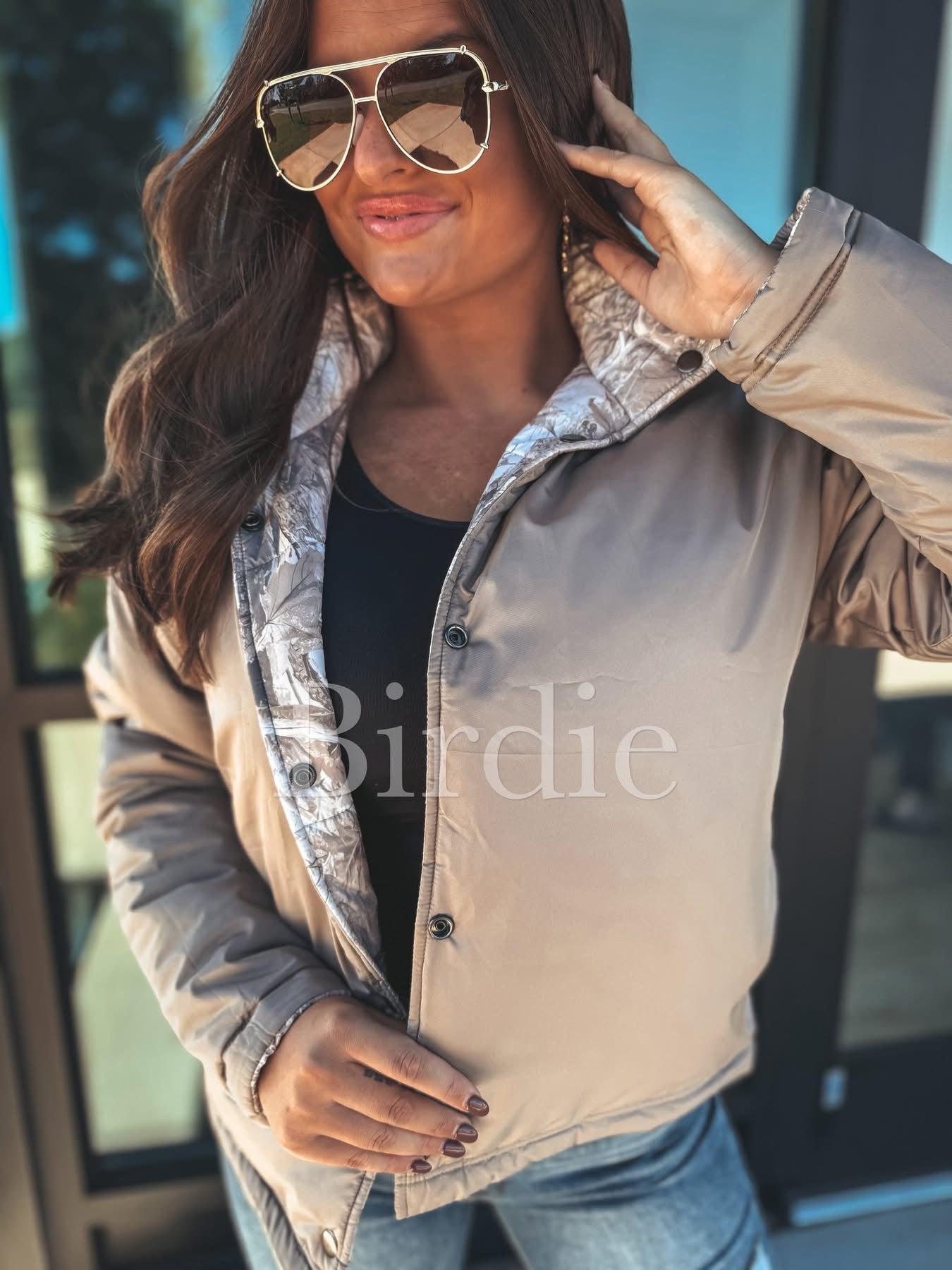 BIRDIE PREORDER Reversible Puffer Jacket in Dark Camo
