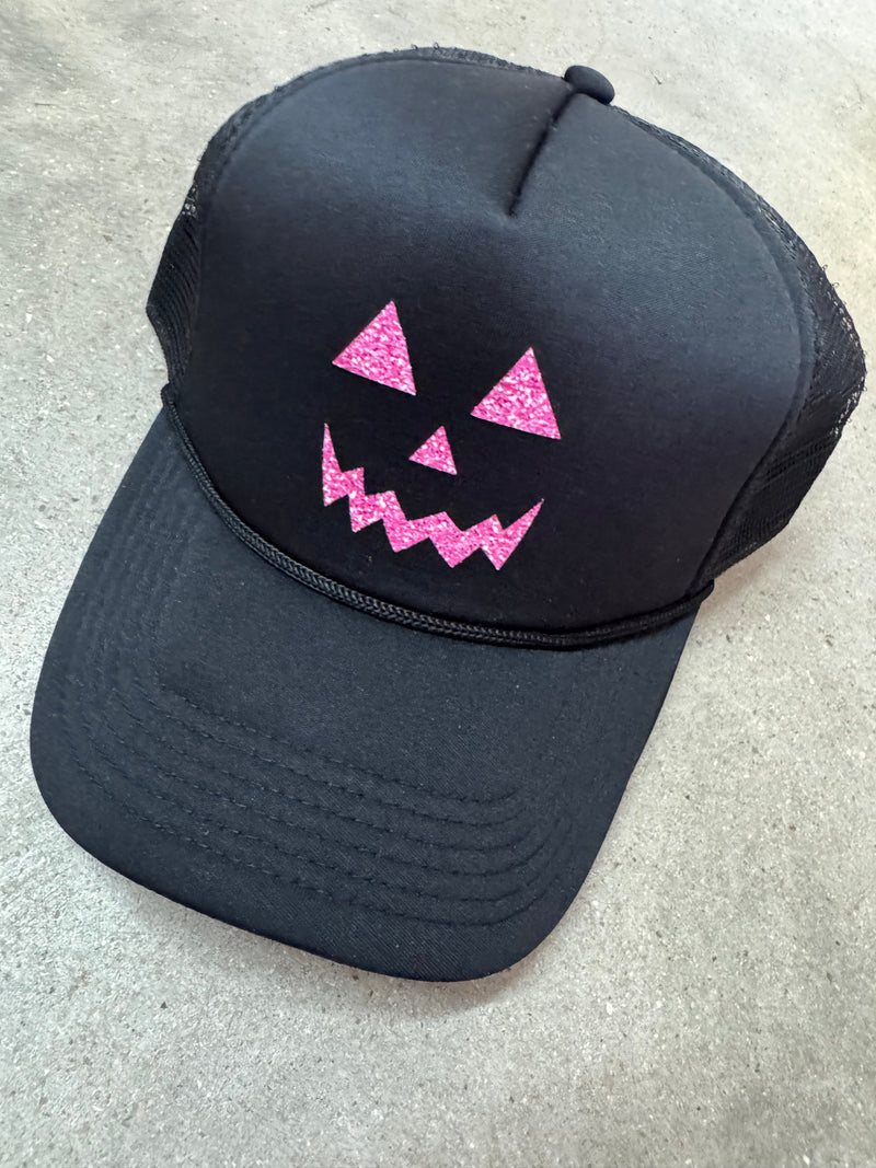 Black/Pink Pumpkin Cap