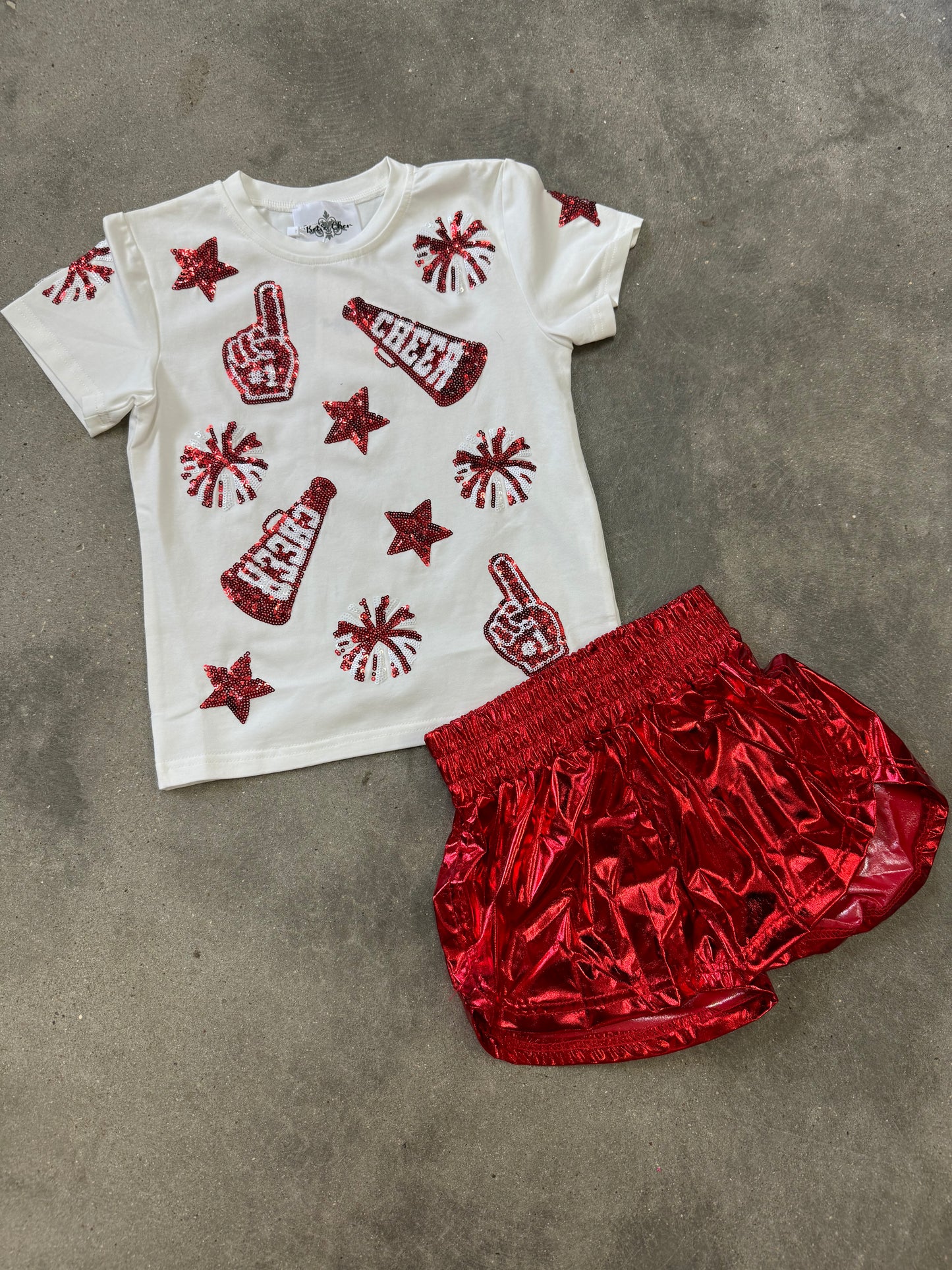 Red & White Cheer Shirt