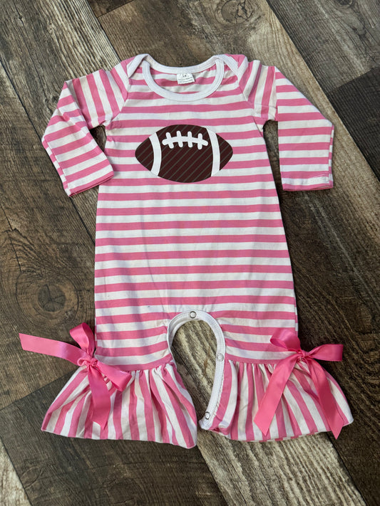 Pink Football Rompers