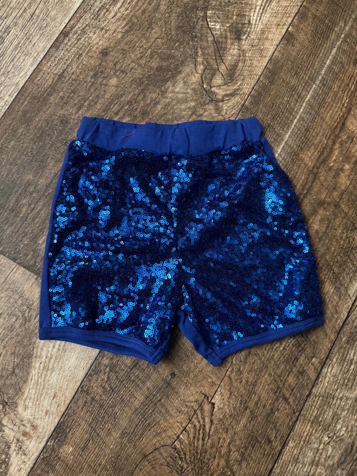 BLUE Sequin Shorts