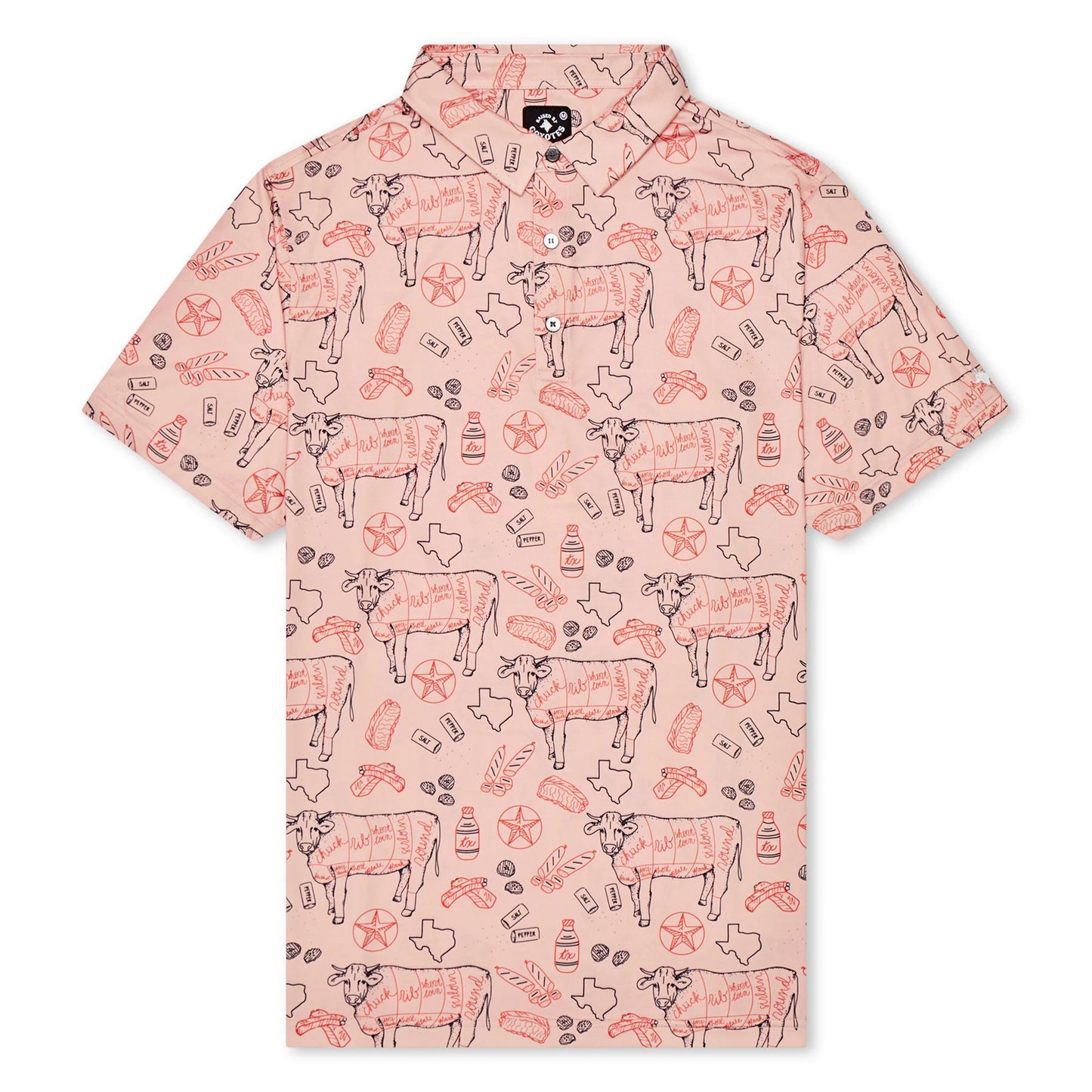 Texas BBQ Polo-Raised by Coyotes