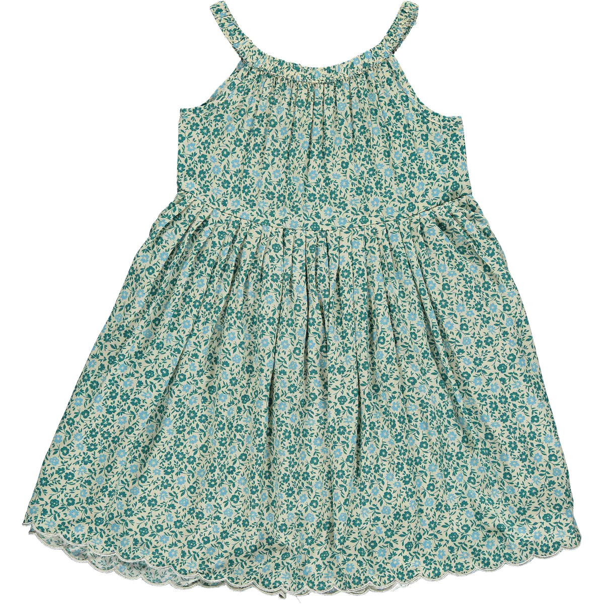 Stella Dress Teal Ditsy Floral