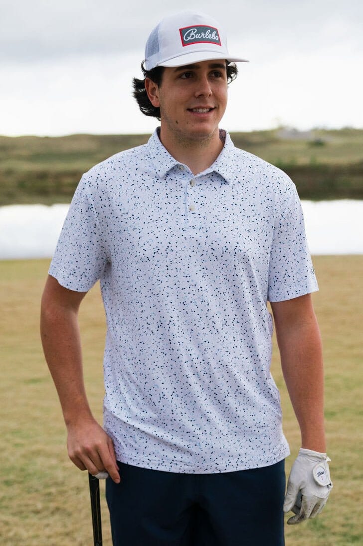 Performance Polo-White Speckled