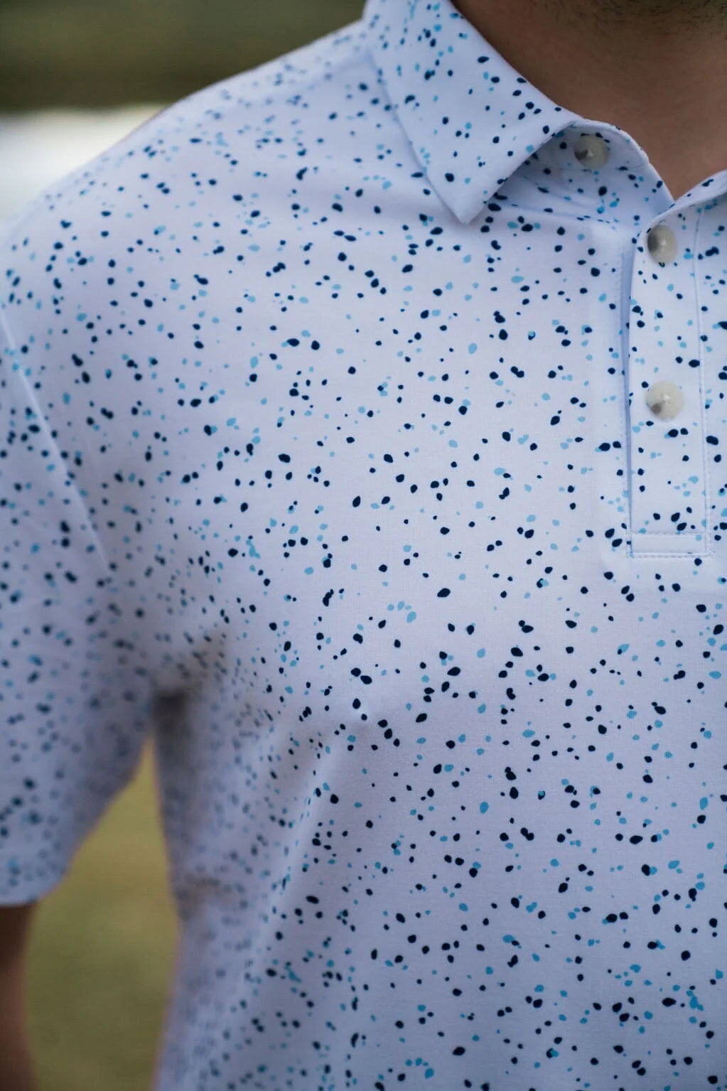 Performance Polo-White Speckled