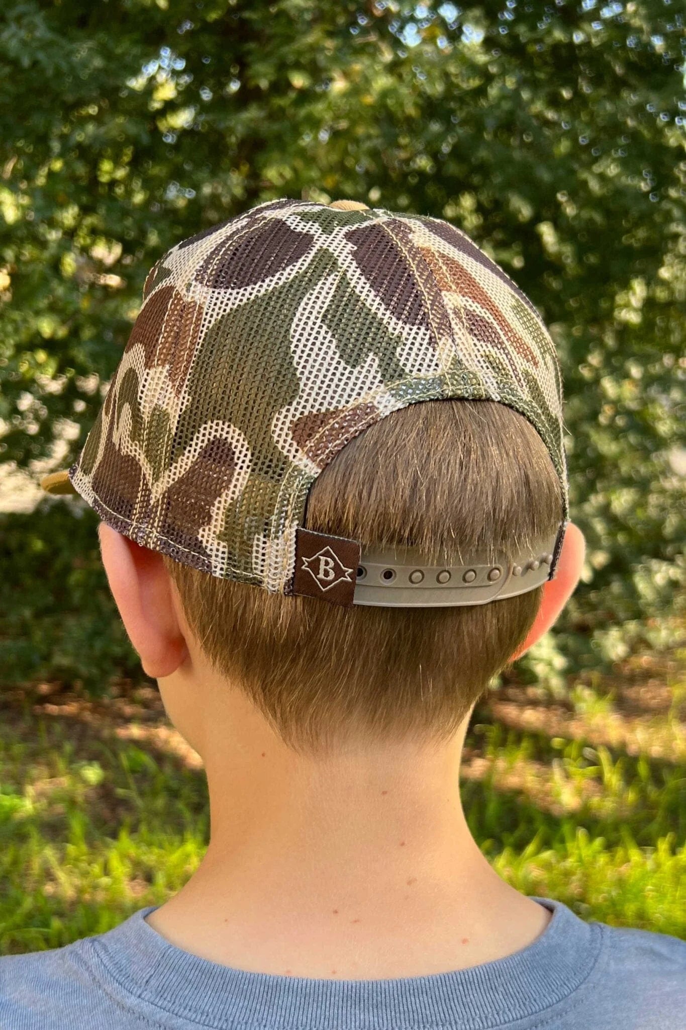 Youth Cap- Patch Logo- Camo Mesh