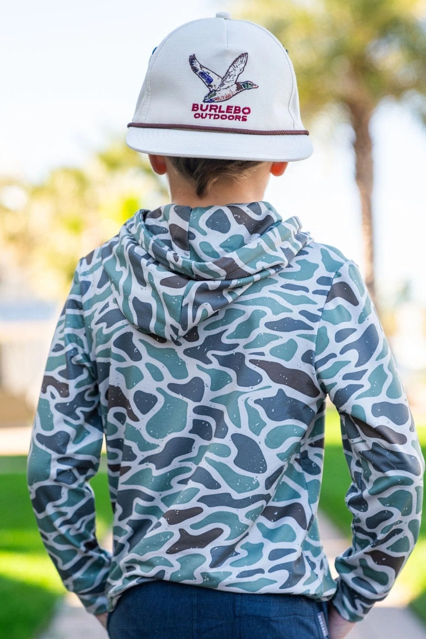 Youth Performance Hoodie-Retro Duck Camo