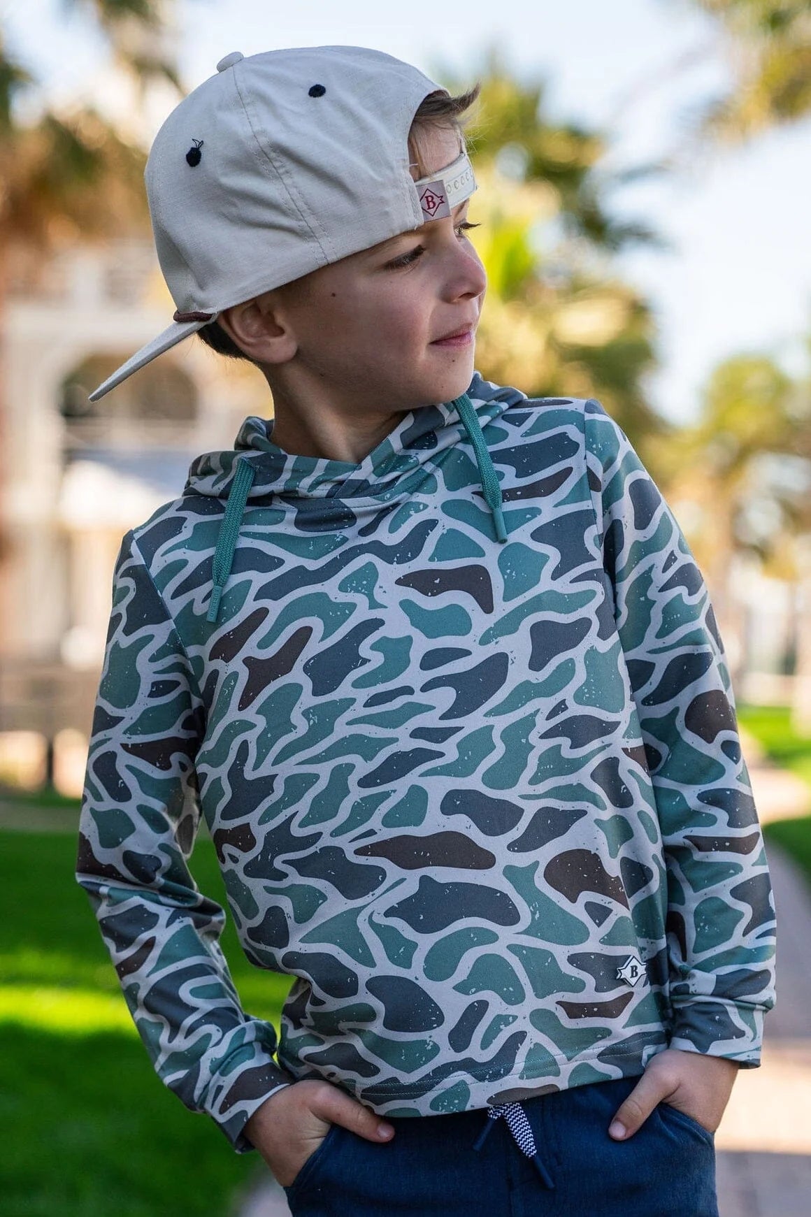 Youth Performance Hoodie-Retro Duck Camo