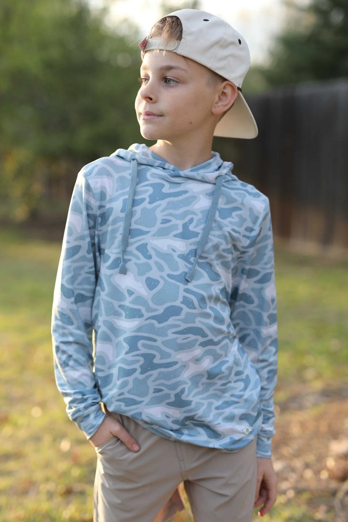 YOUTH Performance Hoodie-Seaside Camo