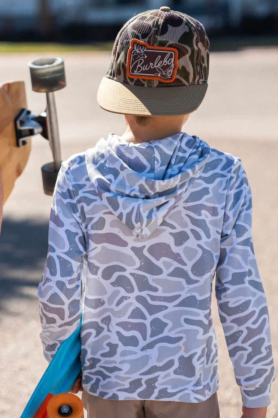 Youth Performance Hoodie-White Camo