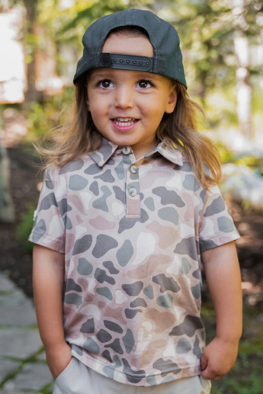 YOUTH-Performance Polo-Pintail Camo