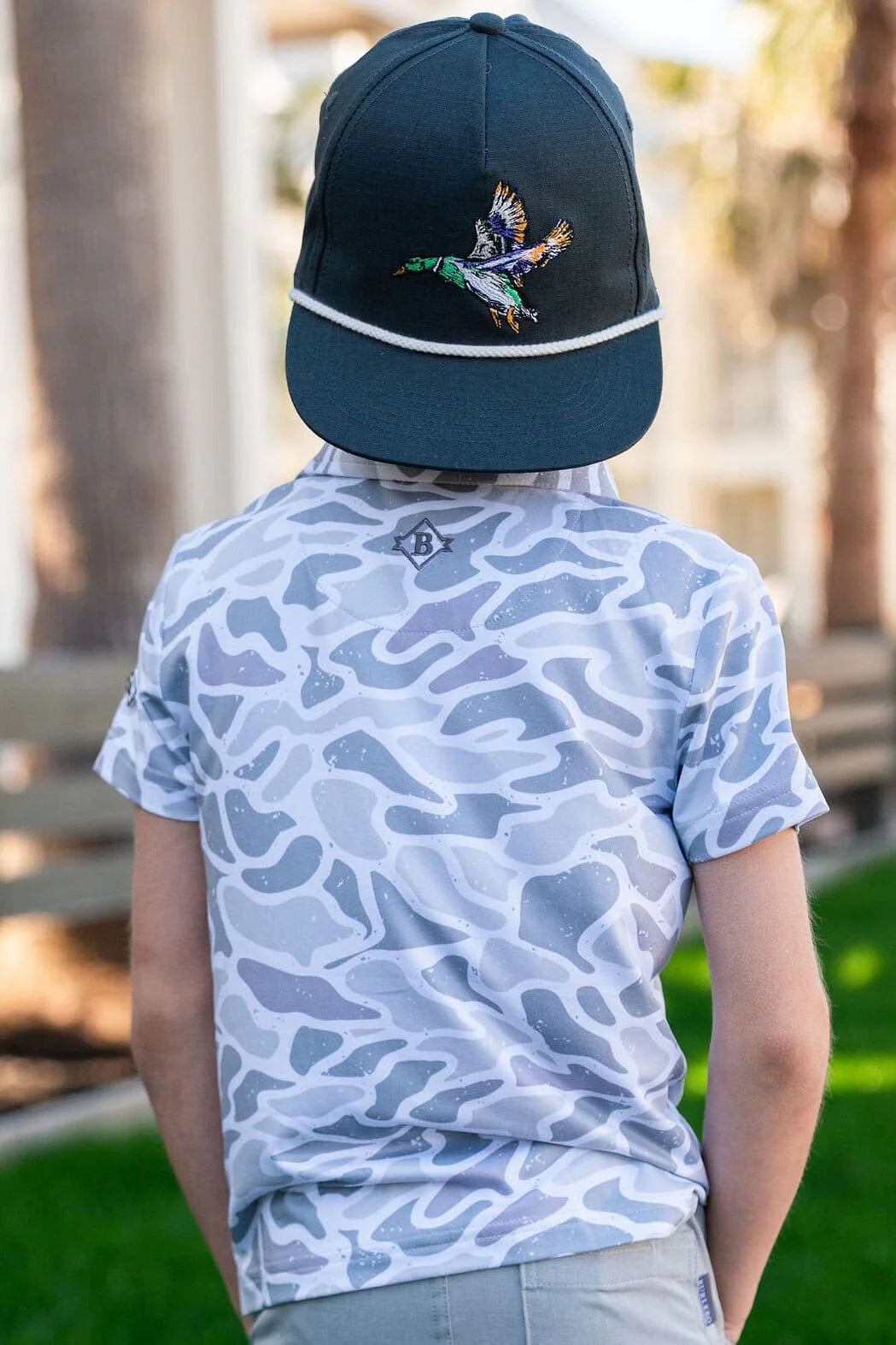 Youth Polo-White Camo